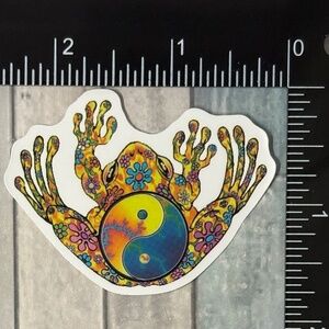 🌀10/$10🌀 Psychedelic Frog Reusable Waterproof Vinyl Sticker Decal
